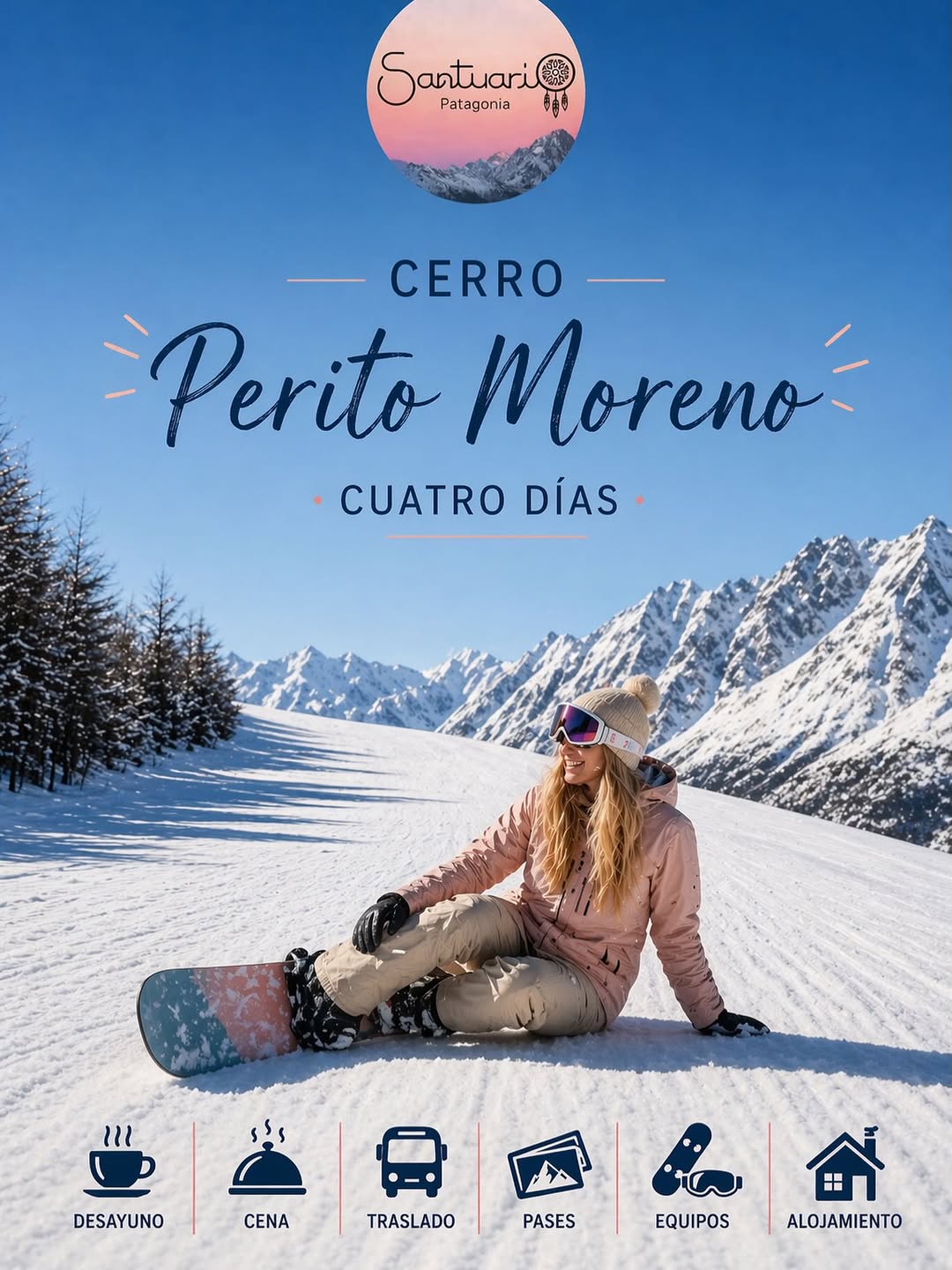 Santuario Patagonia: Alojamiento y snowboard  2