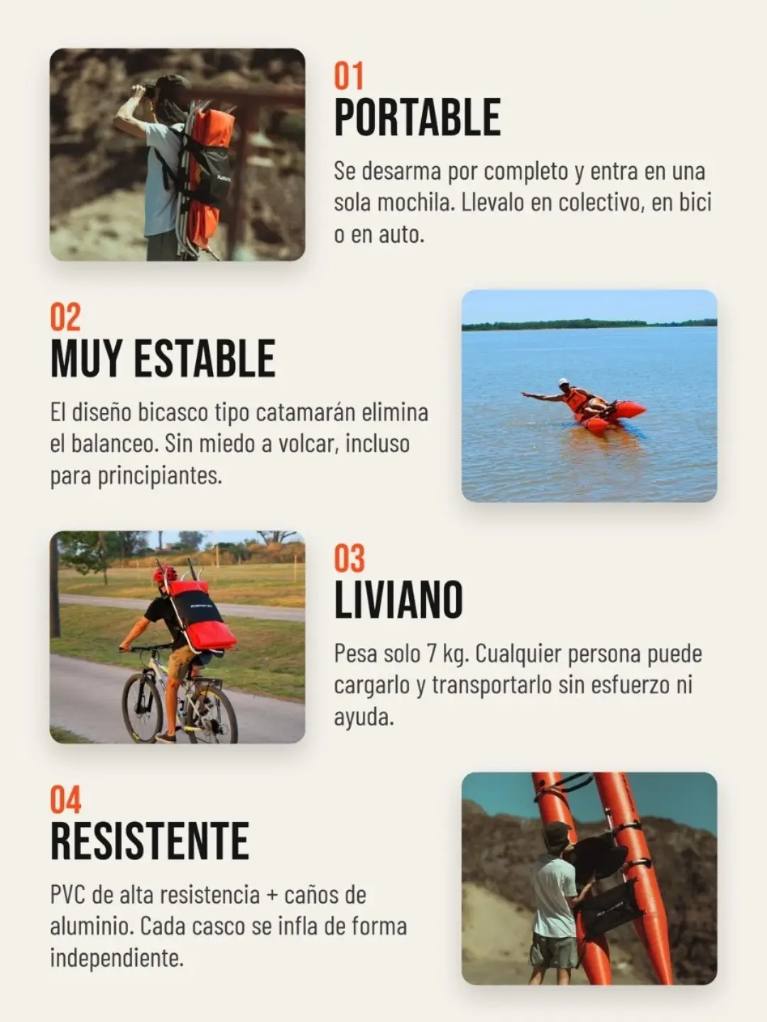 Tu kayak en una mochila: navegá donde quieras 2